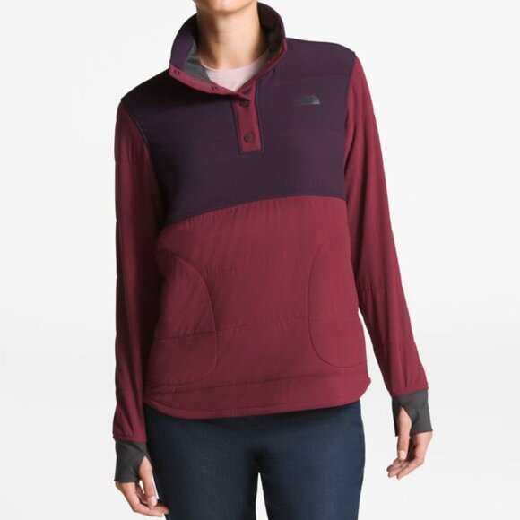 The North Face Mountain Sweatshirt 1/4 Snap Jacket Fig & Galaxy Purple - Picture 4 of 17
